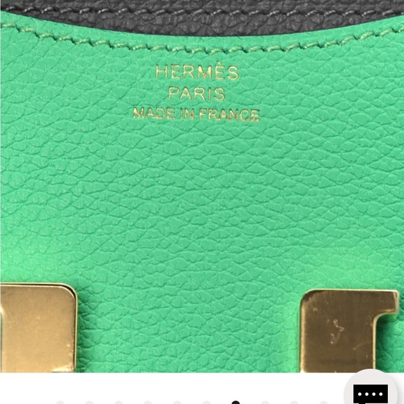 HERMES 
Evercolor Bi-Color Constance Slim Wallet Vert Comics Bleu Zellige - Picture 7 of 10